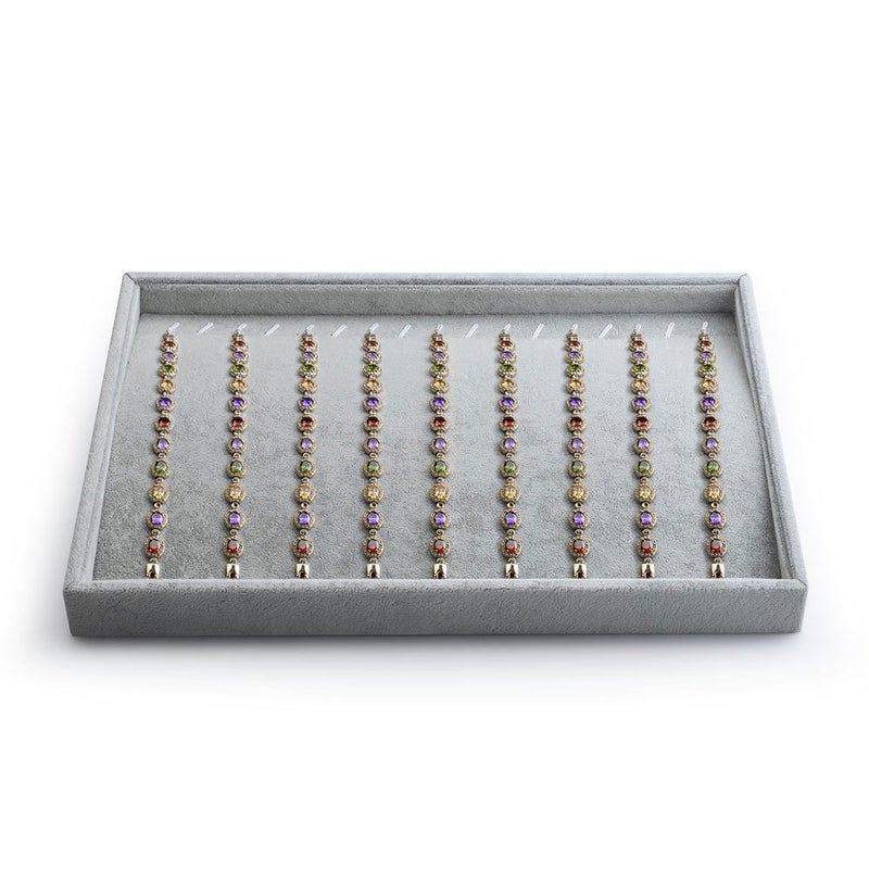 Oirlv Velvet Stackable Jewelry Display Trays Showcase Jewelry Organizer Storage Trays(necklace display) - Image 3